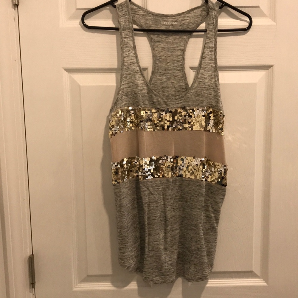 Express Top | Racerback Tank | Sequin